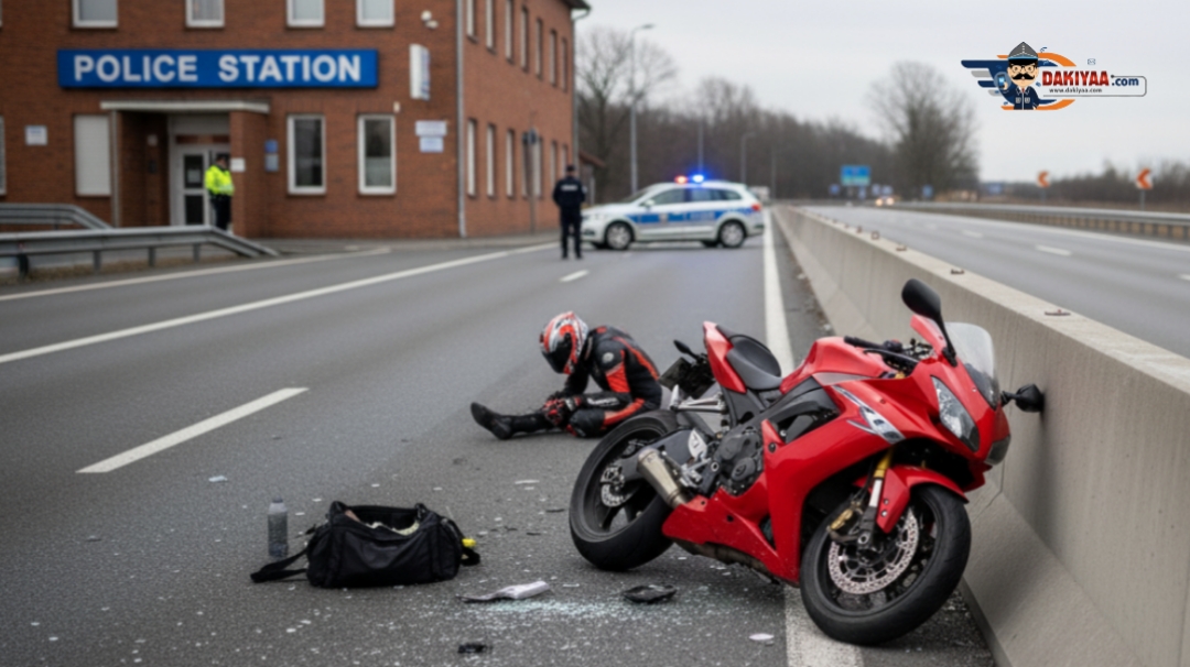 चौकी के सामने रफ्तार का कहर, स्पोर्ट्स बाइक ने ली गरीब की जान