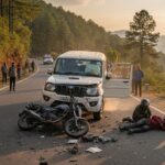 हल्द्वानी-भीमताल रोड पर एचएमटी के पास हादसे का प्रतीकात्मक चित्र।