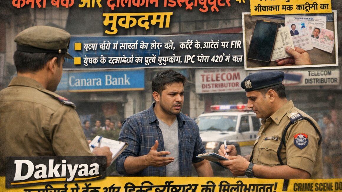 केनरा बैंक और टेलीकॉम कंपनी के डिस्ट्रीब्यूटर पर मुकदमा