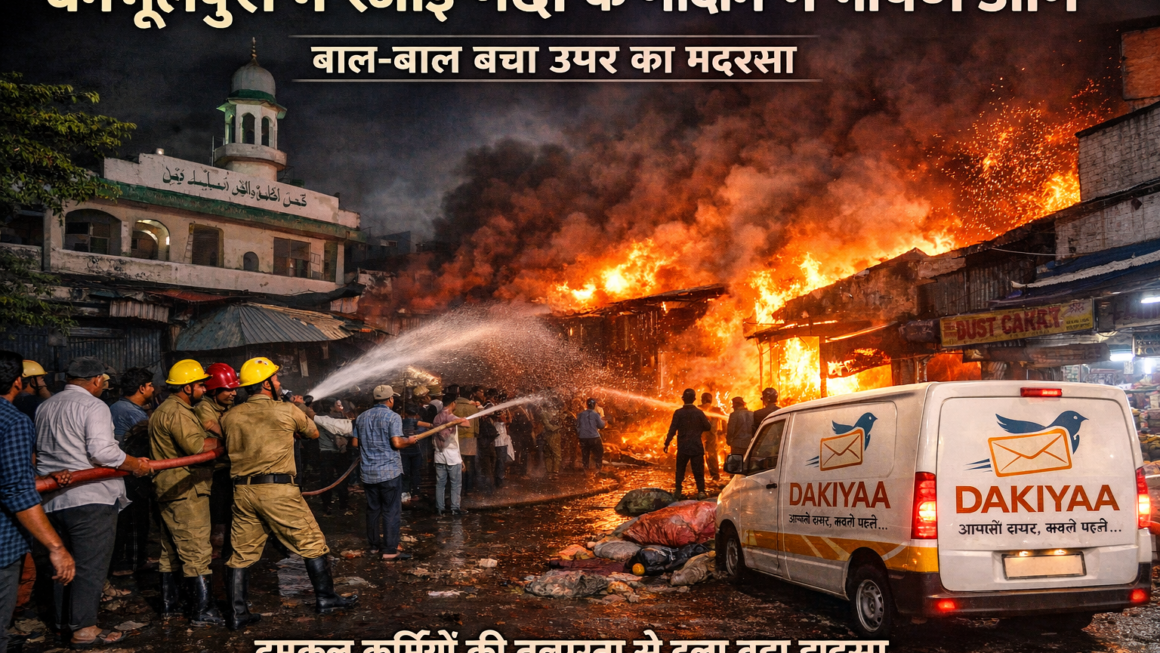 बनभूलपुरा में धधका रजाई-गद्दों का गोदाम, बाल-बाल बचा मदरसा