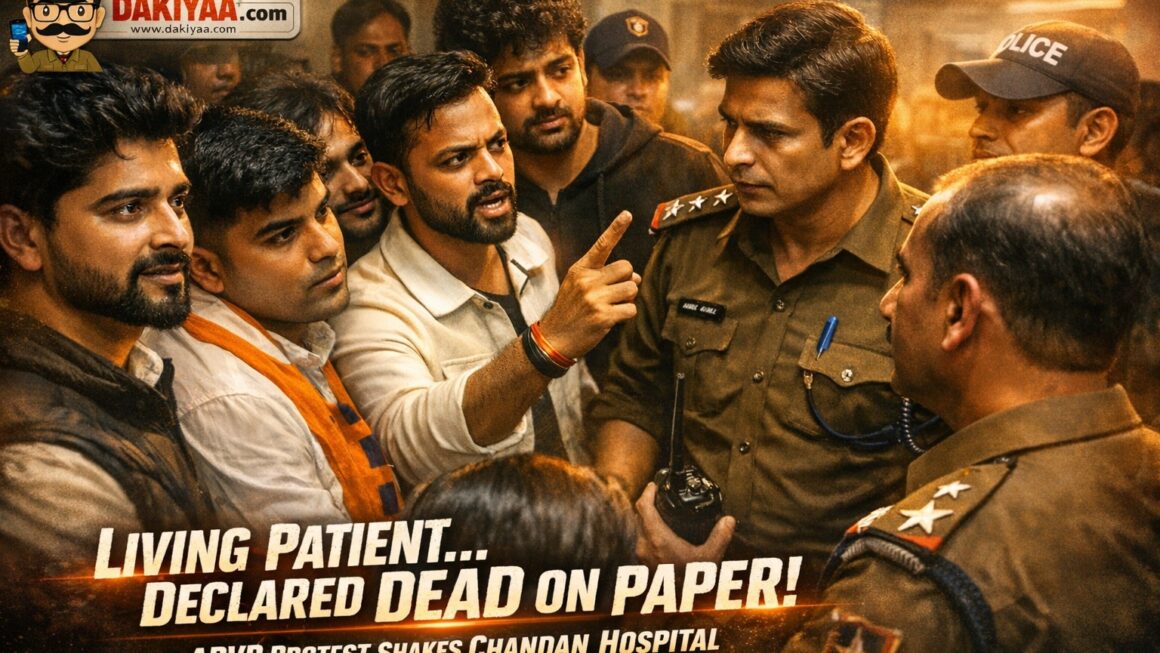 चंदन अस्पताल : वेंटीलेटर पर मरीज, फाइल में मार डाला, अस्पताल में हंगामा