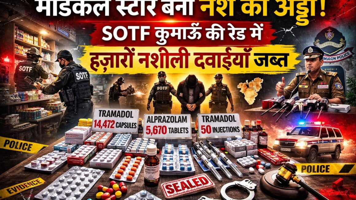 मेडिकल स्टोर की आड़ में नशे का साम्राज्य! SOTF कुमाऊँ ने मारी रेड