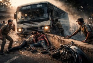 वर्कशॉप से निकली रोडवेज बस ने चपेट में लिए सैलानी