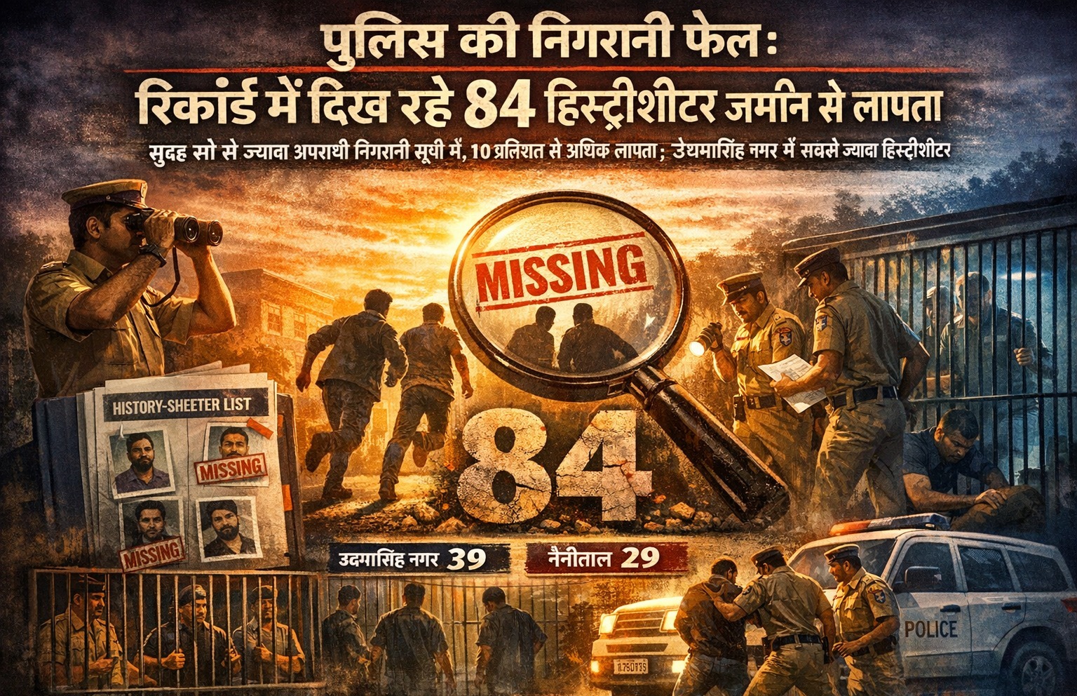 कुमाऊ मंडल के लापता हिस्ट्रीशीटर।