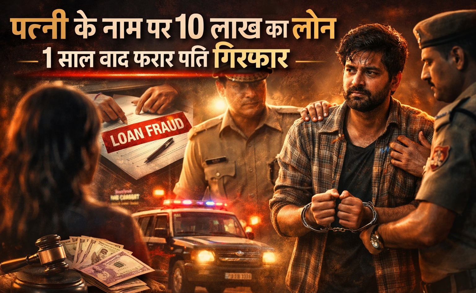 पत्नी के नम पर लोन लेकर फरार पति को हल्द्वानी पुलिस ने पकड़ा।