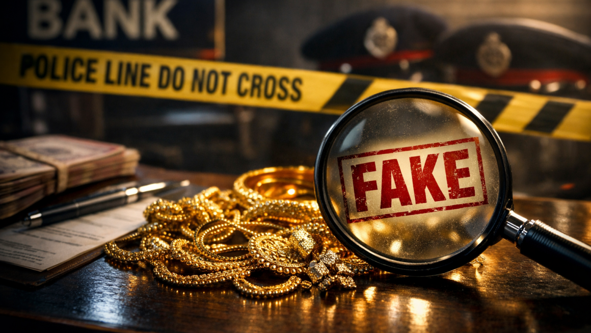 नकली सोना गिरवी रखकर बैंक से ठगी, ज्वेलर्स समेत 3 पर FIR