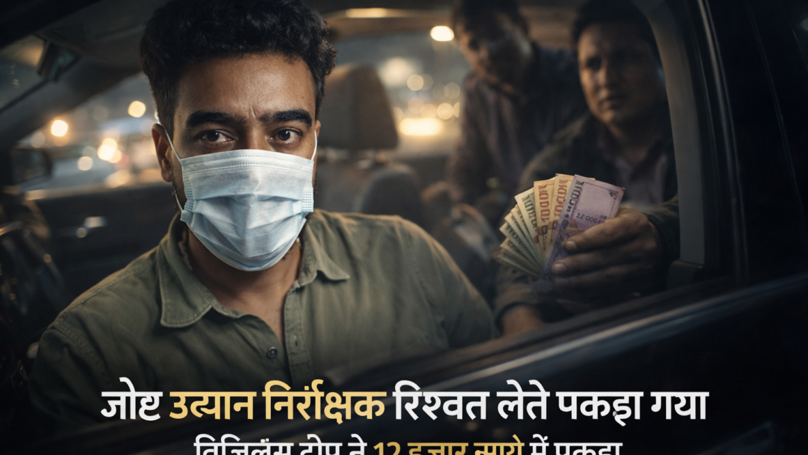 12 हजार की घूस लेते पकड़ा गया ज्येष्ठ उद्यान निरीक्षक