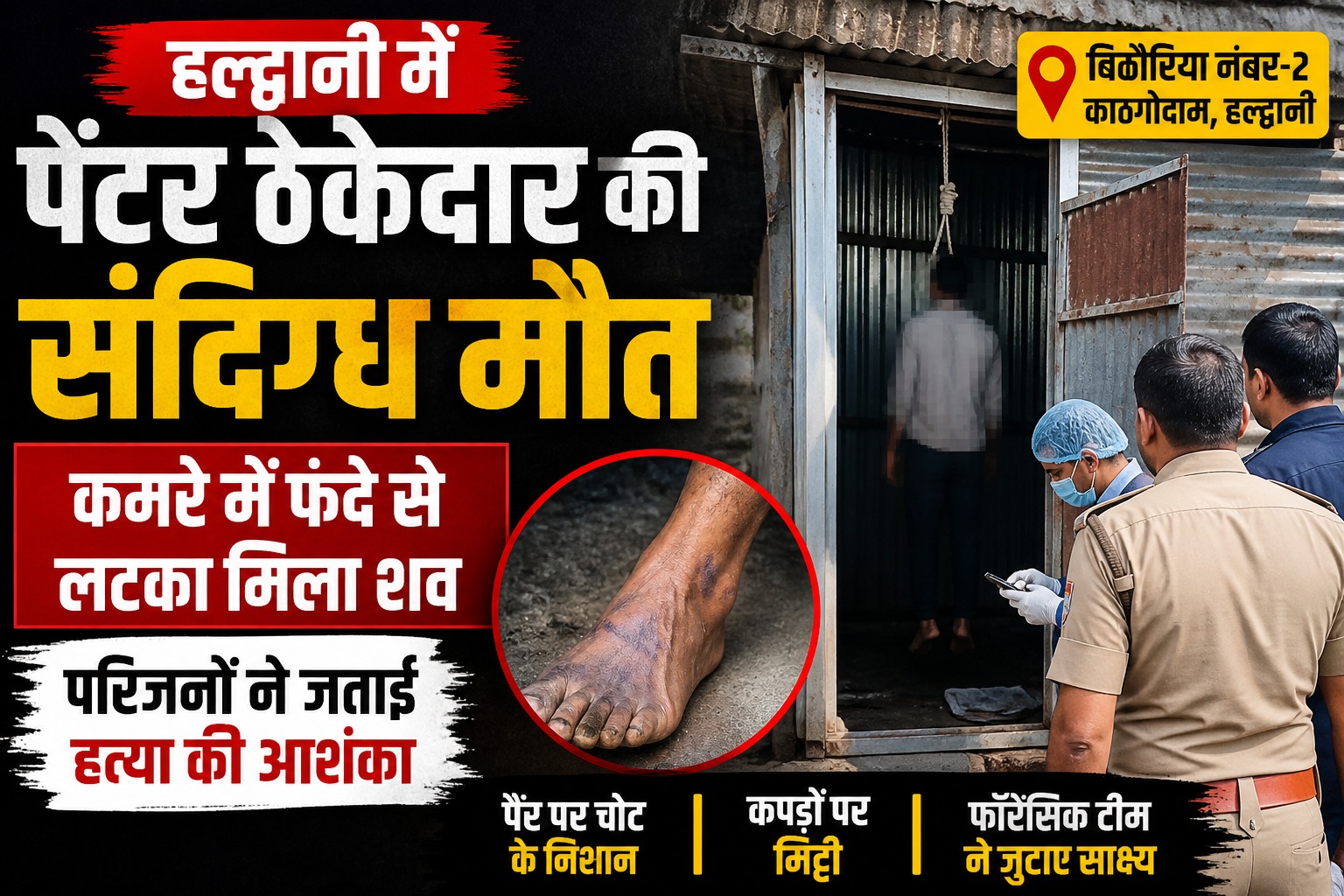 काठगोदाम के कठघरिया में पेंटर ठेकेदार की मौत।