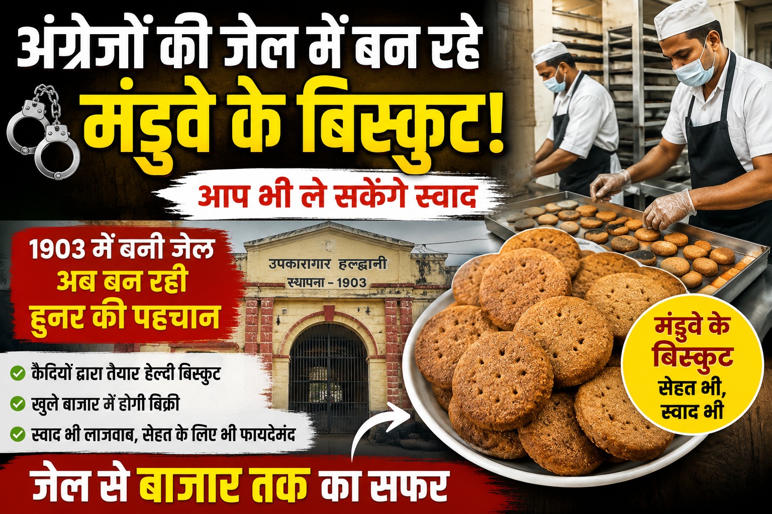 हल्द्वानी जेल में बन रहे मंडुवे के बिस्कुट, खुले बाजार में जल्द होगी बिक्री