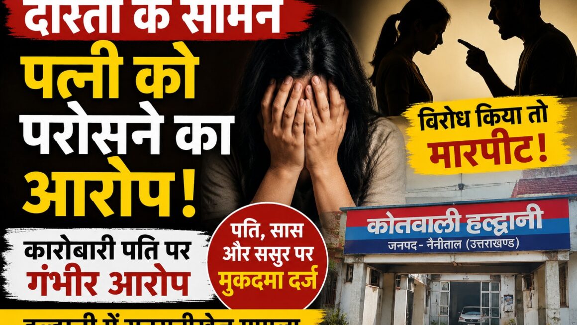 हल्द्वानी के व्यापारी पर उसकी पत्नी ने लिखाई एफआईआर।