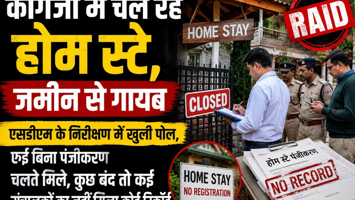 सरकारी कागजों में चल रहे होम स्टे, जमीन से गायब