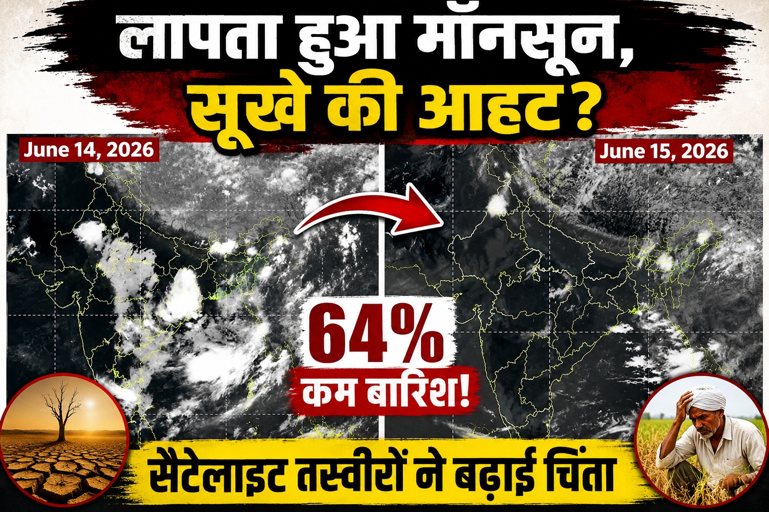 भारत से लापता हुआ मानसून।