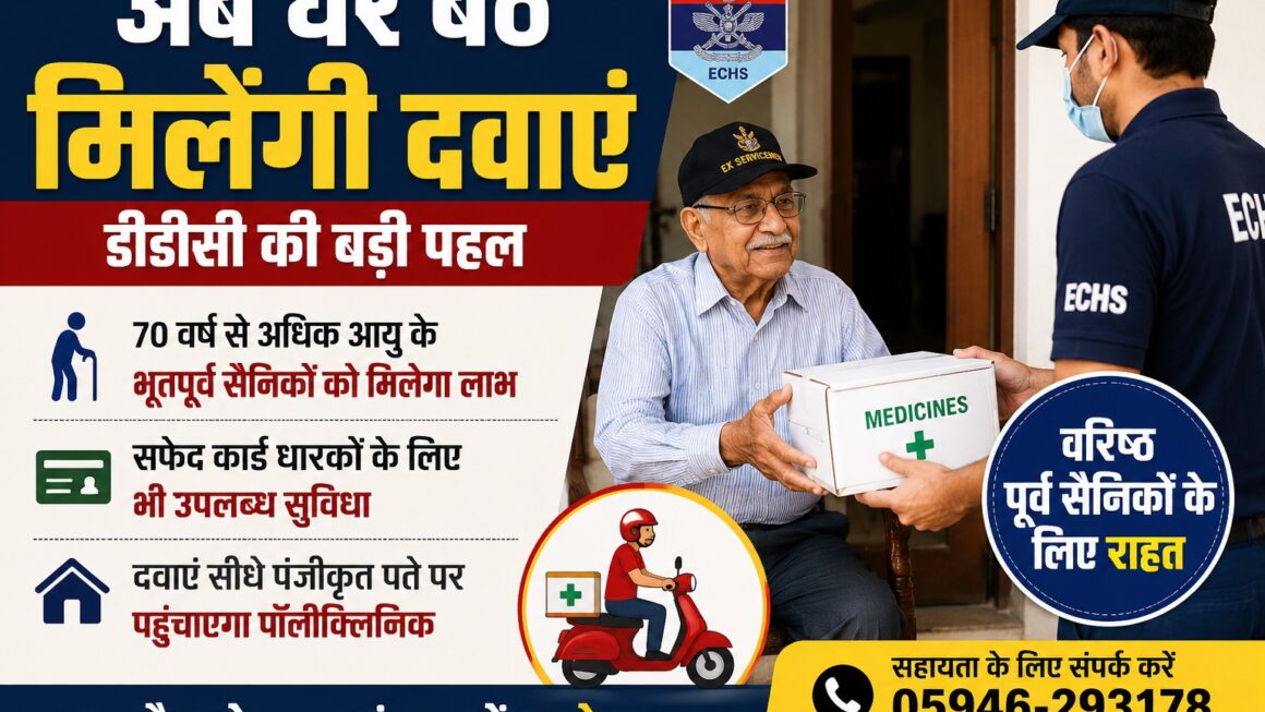 अब घर बैठे मिलेंगी दवाएं, ईसीएचएस पॉलीक्लिनिक ने शुरू की होम डिलीवरी