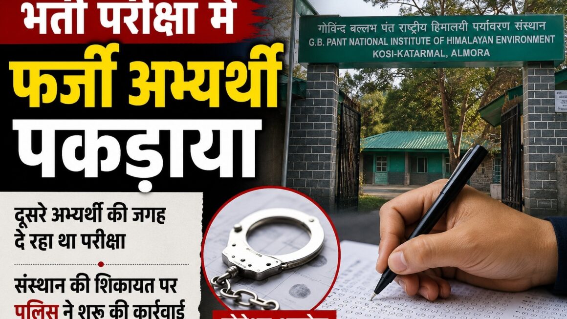 एमटीएस भर्ती परीक्षा में पकड़ा गया डमी अभ्यर्थी।