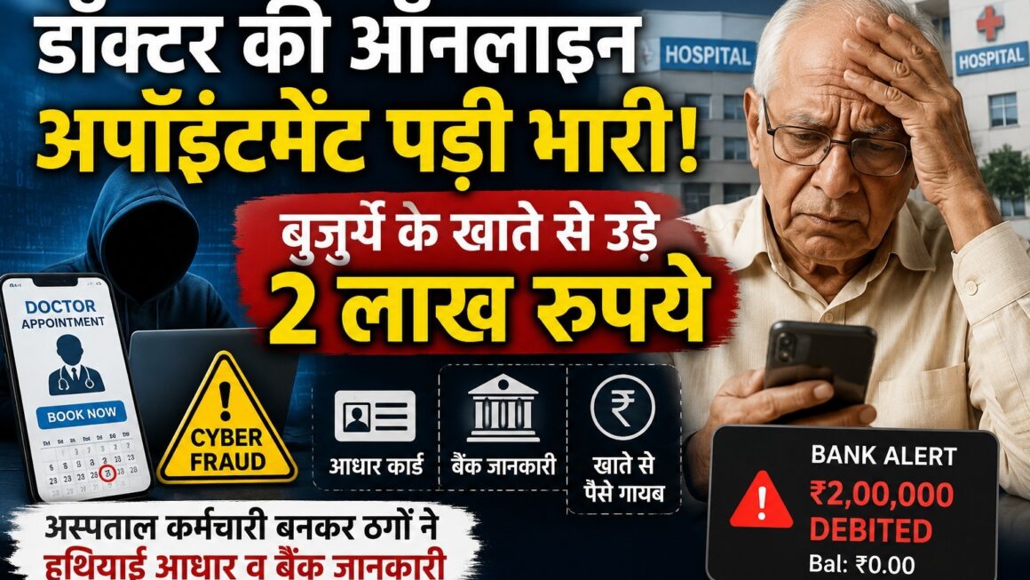 डॉक्टर की ऑनलाइन अपॉइंटमेंट पड़ी भारी, बुजुर्ग के खाते से उड़े दो लाख