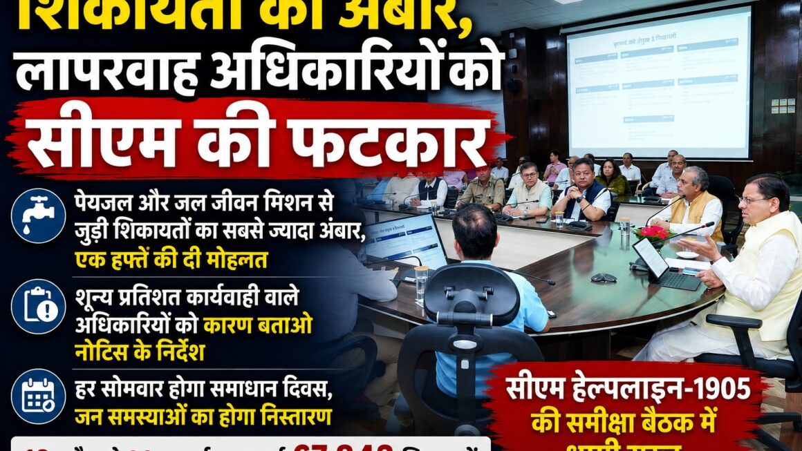 शिकायतों का अंबार, लापरवाह अधिकारियों को सीएम की फटकार