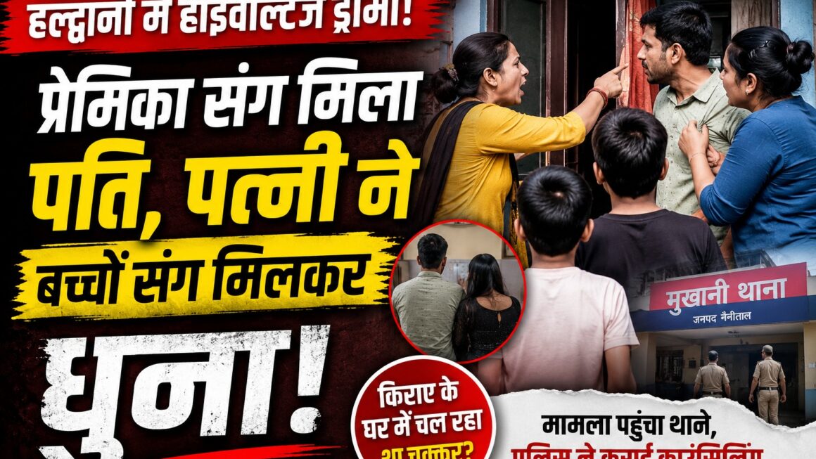 प्रेमिका संग मिला पति, पत्नी ने बच्चों संग मिलकर धुना