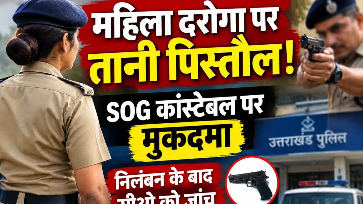 महिला दरोगा पर पिस्तौल तानने वाले एसओजी के कांस्टेबल पर मुकदमा।